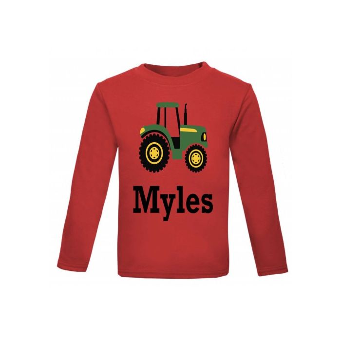 Tractor Any Name Printed Baby Kids Children's T-Shirt £9.99