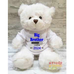 Big / Little Brother Loading Any Year Large Harry White Teddy Bear