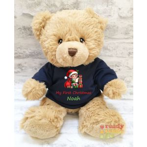 Christmas Elf Presents + Any Name / Text Large Harry Brown Teddy Bear