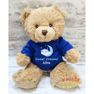 Boy Elephant Sleeping on Cloud + Any Name / Text Large Harry Brown Teddy Bear