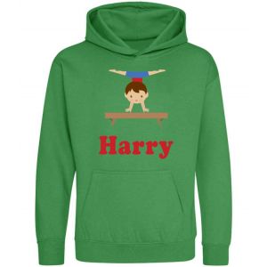 Boy Gymnast Any Name Childrens Hoodie