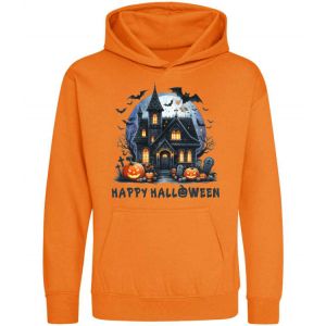 Happy Halloween Haunted House Any Name Childrens Hoodie