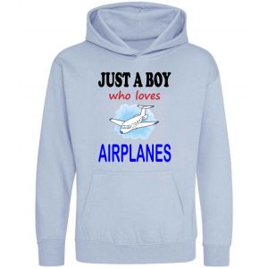 Just a Boy / Girl who loves AIRPLANES Childrens Hoodie