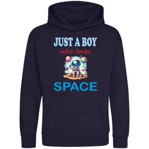 Just a Boy / Girl who loves SPACE Childrens Hoodie