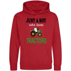 Just a Boy / Girl who loves TRACTORS Childrens Hoodie