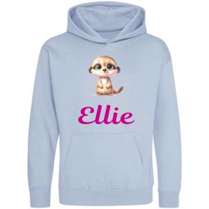 Cute Meerkat Any Name Childrens Hoodie