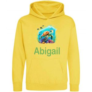 Underwater Sea Turtle Any Name Childrens Hoodie