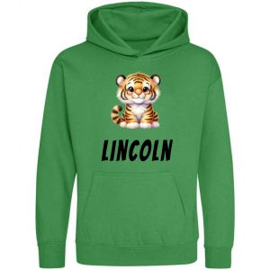 Cute Tiger Any Name Childrens Hoodie