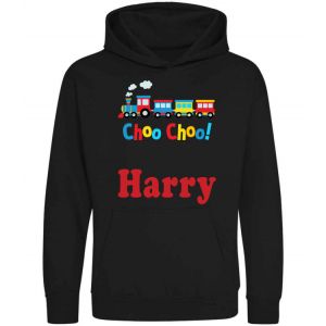 Train Choo Choo Any Name Childrens Hoodie