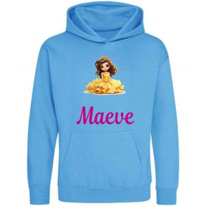 Yellow Princess Any Name Childrens Hoodie