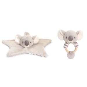 Keel Eco Baby Koala Comfort Blanket or Wooden Ring Rattle