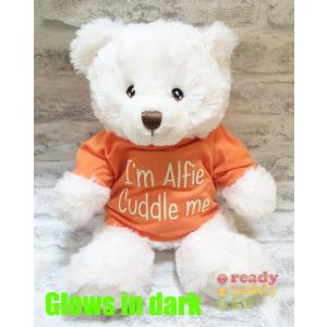 Large Harry White Teddy Bear - Glow in the Dark T-Shirt