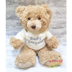 Keel Toys Eco Harry Brown Teddy Bear with Knitted Jumper