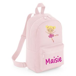 Ballerina / Ballet Dancer Any Name Childs Mini Rucksack