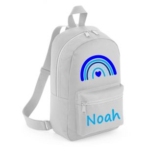 Blue Rainbow Any Name Childs Mini Rucksack