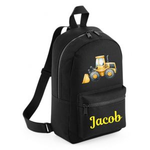 Digger Any Name Childs Mini Rucksack