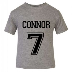 Number + Any Name Childrens Printed T-Shirt