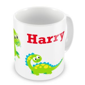 Cute Dinosaurs + Name Mug