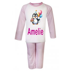 Birthday Penguin Any Name Childrens Pyjamas