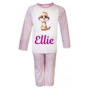 Cute Meerkat Any Name Childrens Pyjamas