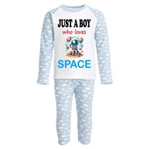 Just a Boy / Girl who loves SPACE Childrens Pyjamas