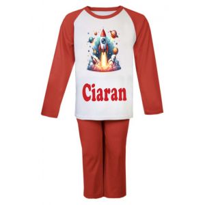 Rocket Launching Any Name Childrens Pyjamas