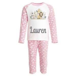 Safari Animals V2 (x6) Any Name Childrens Pyjamas