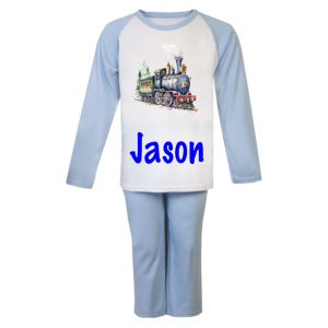 Steam Train Any Name Childrens Pyjamas