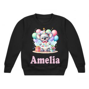 Happy Birthday Koala Any Name Childrens Sweatshirt / Jumper