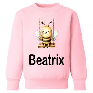 Bee on Swing Any Name Childrens Sweatshirt / Jumper