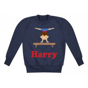 Boy Gymnast Any Name Childrens Sweatshirt / Jumper