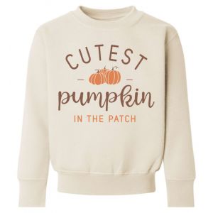 Halloween Cutest Pumpkin in the Patch (Text) Childrens Sweatshirt / Jumper