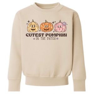 Halloween Cutest Pumpkin in the Patch (x3 Pumpkins) Childrens Sweatshirt / Jumper