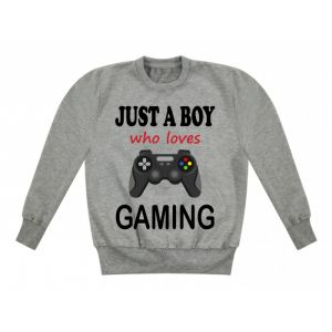 Just a Boy / Girl who loves GAMING Childrens Sweatshirt / Jumper