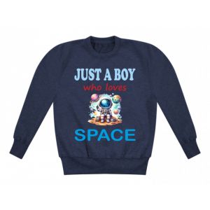 Just a Boy / Girl who loves SPACE Childrens Sweatshirt / Jumper