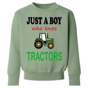 Just a Boy / Girl who loves TRACTORS Childrens Sweatshirt / Jumper