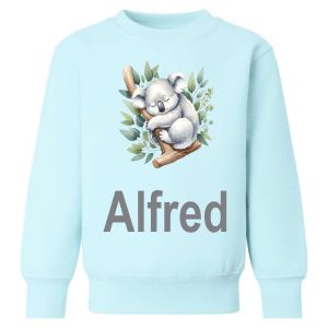 Koala Sleeping in Tree Watercolour Any Name Childrens Sweatshirt / Jumper