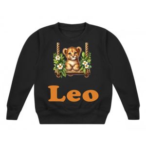 Lion Cub on Swing Any Name Childrens Sweatshirt / Jumper