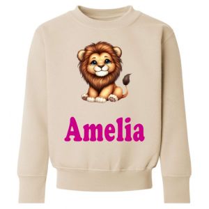 Cute Lion Any Name Childrens Sweatshirt / Jumper