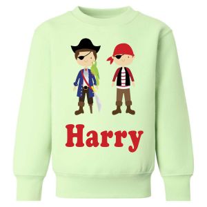 Pirate and First Mate Any Name Childrens Sweatshirt / Jumper