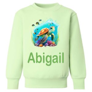 Underwater Sea Turtle Any Name Childrens Sweatshirt / Jumper