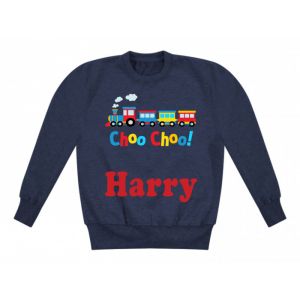 Train Choo Choo Any Name Childrens Sweatshirt / Jumper