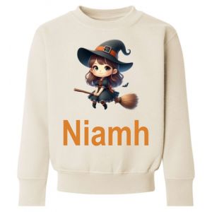 Halloween Girl Witch Any Name Childrens Sweatshirt / Jumper