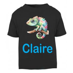 Chameleon Any Name Childrens Printed T-Shirt