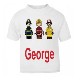 Fire Fighters Any Name Childrens Printed T-Shirt