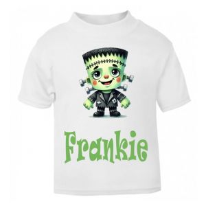 Halloween Frankenstein Boy Any Name Childrens Printed T-Shirt