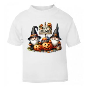 Happy Halloween Gnomes Any Name Childrens Printed T-Shirt