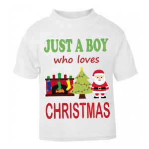 Just a Boy / Girl who loves CHRISTMAS Childrens Printed T-Shirt